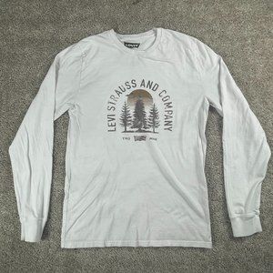 Levi's Levi Strauss and Company Shirt Men's Medium White Graphic Gorpcore Gorp